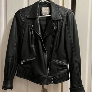 Black leather jacket